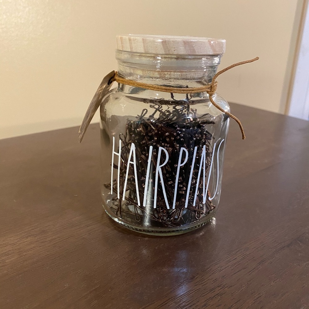 Rae Dunn Hair Pins and Holder